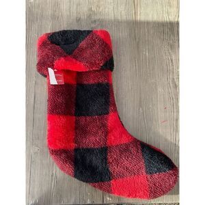 Wondshop Buffalo Plaid Sherpa Christmas Stocking